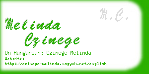 melinda czinege business card